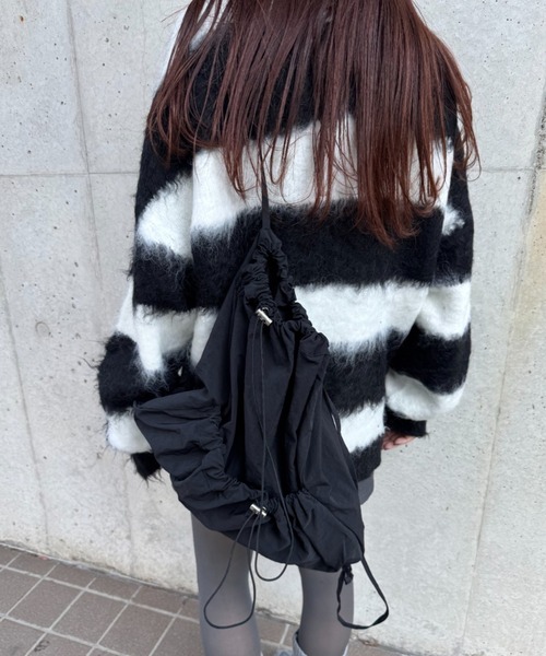 kutir（クティール）の「kutirlune／ドロストバックパック ナップザック（バックパック/リュック・レディース・ホワイト/ブラック/カーキ・FREE）」の18枚目の写真