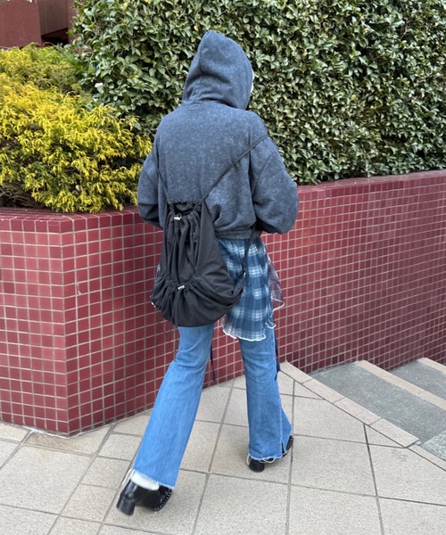 kutir（クティール）の「kutirlune／ドロストバックパック ナップザック（バックパック/リュック・レディース・ホワイト/ブラック/カーキ・FREE）」の19枚目の写真