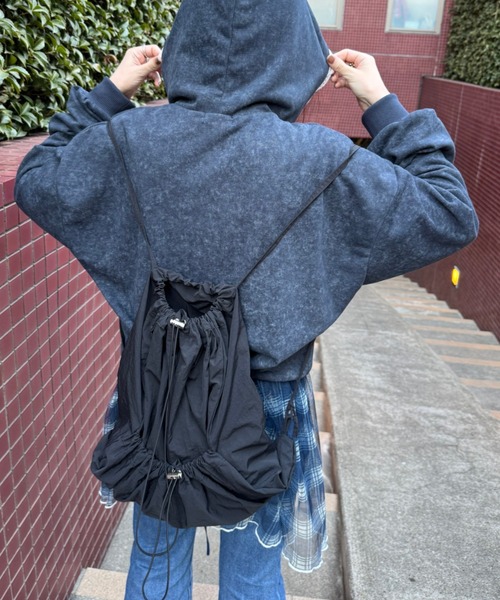 kutir（クティール）の「kutirlune／ドロストバックパック ナップザック（バックパック/リュック・レディース・ホワイト/ブラック/カーキ・FREE）」の20枚目の写真