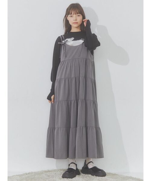 merry jenny（メリージェニー）の「doubleﾘﾎﾞﾝｷｬﾐﾜﾝﾋﾟｰｽ（ワンピース