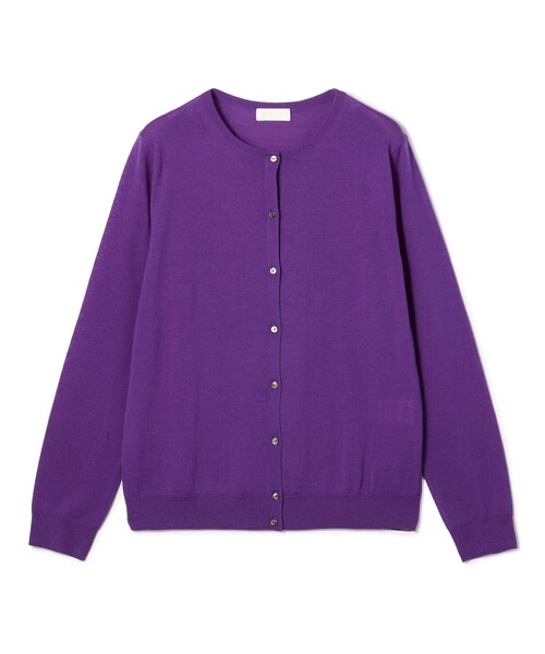 スーパーエクストラファインウール クルーネックカーディガン