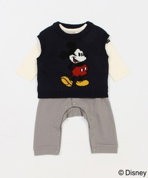 【Disney】ニットベスト付きカバーオール