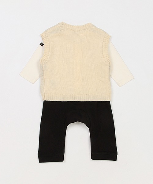 petit main(プティマイン)の「【Disney】ニットベスト付きカバーオール(ロンパース・キッズ・ネイビー/アイボリー・70cm/80cm)」の5枚目の写真