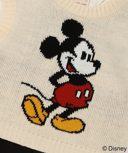 petit main(プティマイン)の「【Disney】ニットベスト付きカバーオール(ロンパース・キッズ・ネイビー/アイボリー・70cm/80cm)」の8枚目の写真