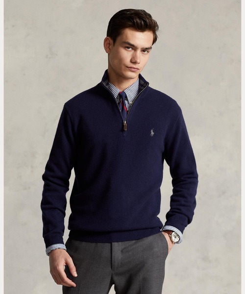 ウールカシミヤ クォータージップ セーター（ニット/セーター
