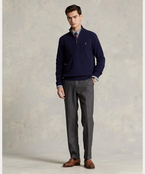 ウールカシミヤ クォータージップ セーター（ニット/セーター）｜POLO