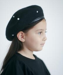 GLR フェイクパール ビジュー ベレー帽