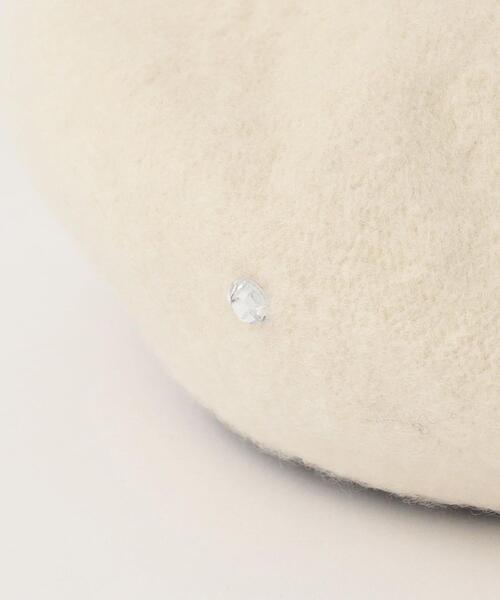 green label relaxing(グリーンレーベルリラクシング)の「GLR フェイクパール ビジュー ベレー帽(ハンチング/ベレー帽・キッズ・ブラック/ホワイト・FREE)」の8枚目の写真