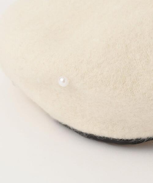 green label relaxing(グリーンレーベルリラクシング)の「GLR フェイクパール ビジュー ベレー帽(ハンチング/ベレー帽・キッズ・ブラック/ホワイト・FREE)」の9枚目の写真