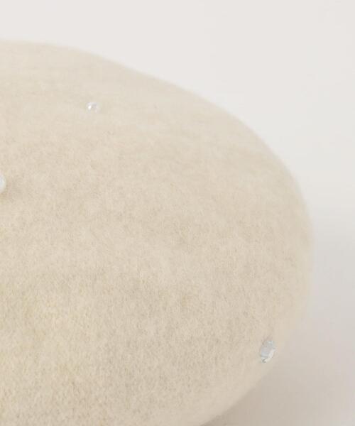 green label relaxing(グリーンレーベルリラクシング)の「GLR フェイクパール ビジュー ベレー帽(ハンチング/ベレー帽・キッズ・ブラック/ホワイト・FREE)」の10枚目の写真