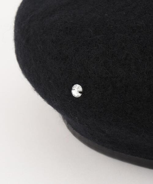 green label relaxing(グリーンレーベルリラクシング)の「GLR フェイクパール ビジュー ベレー帽(ハンチング/ベレー帽・キッズ・ブラック/ホワイト・FREE)」の12枚目の写真