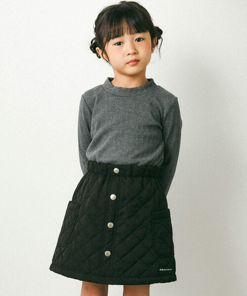 【セール】キルトスカート(100~150cm)（スカート）｜BeBe Petits Pois Vert（ベベプチポワヴェール）