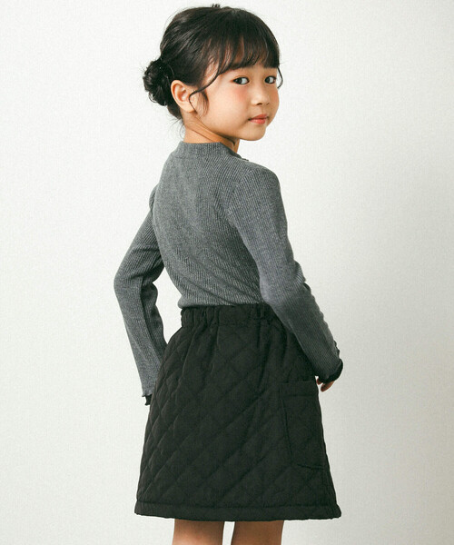【セール】キルトスカート(100~150cm)（スカート）｜BeBe Petits Pois Vert（ベベプチポワヴェール）