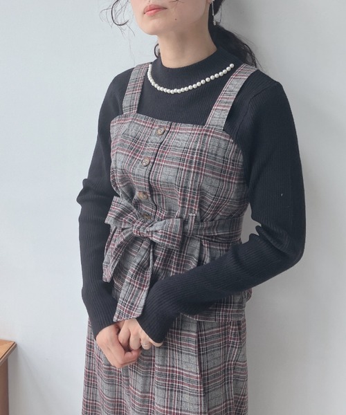 AS KNOW AS plus（アズノゥアズプラス）の「☆ビスチェ&ワイドパンツ セット（セットアップ・レディース・グレー系/ブラック/ブラウン系/グレー/グレー系その他/ブラウン系その他/カーキ系1/ブラック系1/グレー系1/ブラック系2/ベージュ系2/グレー系2/ブラウン系1・FREE）」の6枚目の写真