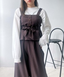 AS KNOW AS plus（アズノゥアズプラス）の「☆ビスチェ&ワイドパンツ セット（セットアップ）」