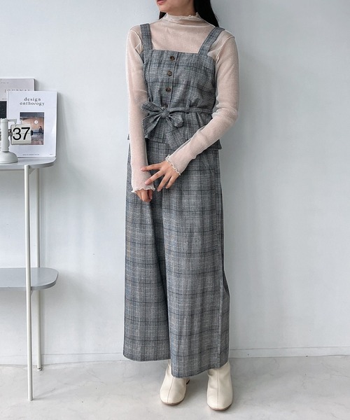 AS KNOW AS plus（アズノゥアズプラス）の「☆ビスチェ&ワイドパンツ セット（セットアップ・レディース・グレー系/ブラック/ブラウン系/グレー/グレー系その他/ブラウン系その他/カーキ系1/ブラック系1/グレー系1/ブラック系2/ベージュ系2/グレー系2/ブラウン系1・FREE）」の5枚目の写真