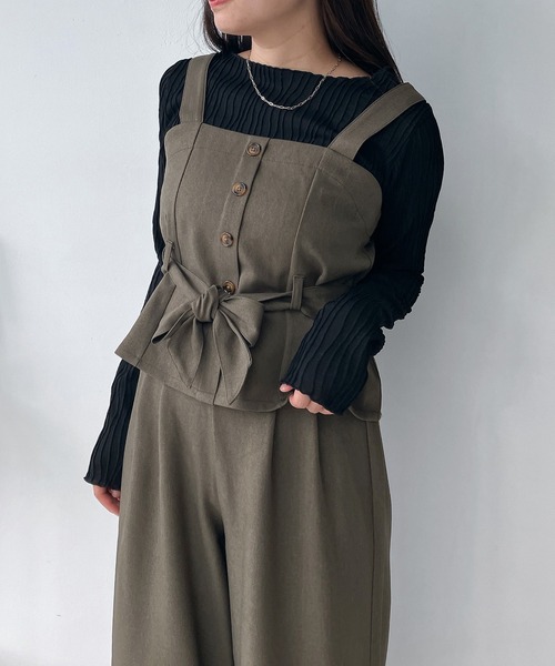 セール】☆ビスチェ&ワイドパンツ セット（セットアップ）｜AS KNOW AS