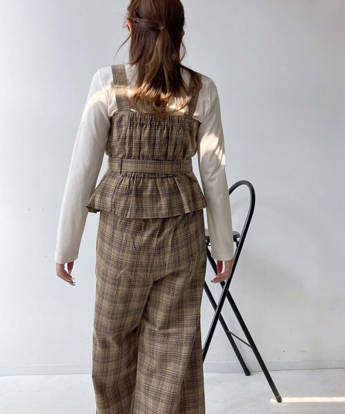 AS KNOW AS plus（アズノゥアズプラス）の「☆ビスチェ&ワイドパンツ セット（セットアップ・レディース・グレー系/ブラック/ブラウン系/グレー/グレー系その他/ブラウン系その他/カーキ系1/ブラック系1/グレー系1/ブラック系2/ベージュ系2/グレー系2/ブラウン系1・FREE）」の17枚目の写真