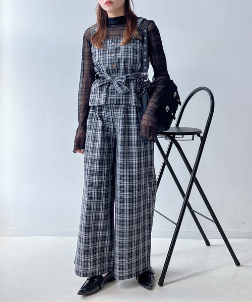 AS KNOW AS plus（アズノゥアズプラス）の「☆ビスチェ&ワイドパンツ セット（セットアップ・レディース・グレー系/ブラック/ブラウン系/グレー/グレー系その他/ブラウン系その他/カーキ系1/ブラック系1/グレー系1/ブラック系2/ベージュ系2/グレー系2/ブラウン系1・FREE）」の16枚目の写真