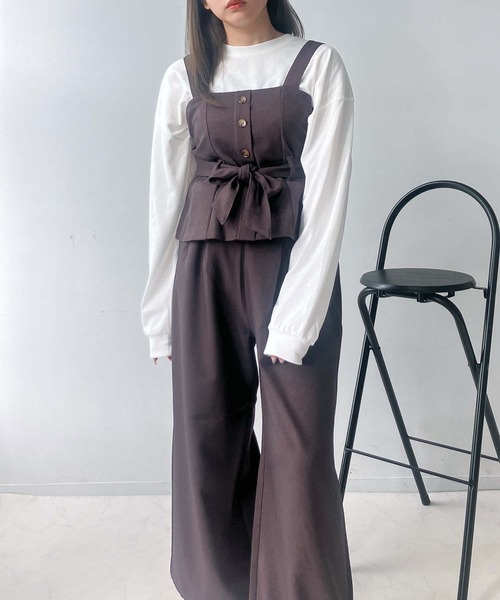 AS KNOW AS plus（アズノゥアズプラス）の「☆ビスチェ&ワイドパンツ セット（セットアップ・レディース・グレー系/ブラック/ブラウン系/グレー/グレー系その他/ブラウン系その他/カーキ系1/ブラック系1/グレー系1/ブラック系2/ベージュ系2/グレー系2/ブラウン系1/グレー系その他2/ブラウン系その他2・FREE）」の20枚目の写真