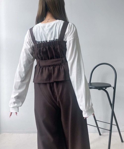 AS KNOW AS plus（アズノゥアズプラス）の「☆ビスチェ&ワイドパンツ セット（セットアップ・レディース・グレー系/ブラック/ブラウン系/グレー/グレー系その他/ブラウン系その他/カーキ系1/ブラック系1/グレー系1/ブラック系2/ベージュ系2/グレー系2/ブラウン系1/グレー系その他2/ブラウン系その他2・FREE）」の22枚目の写真