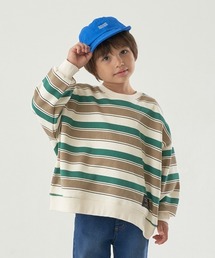 b・ROOM | 【表コットン毛玉バイバイ裏起毛】プリントボーダービッグスウェット(スウェット)