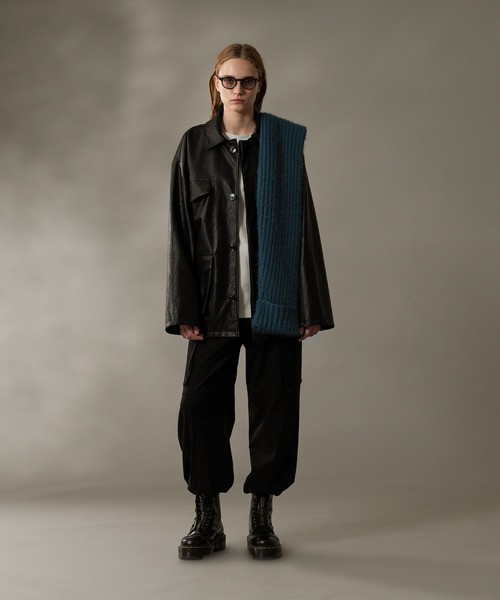 selle glant（セレグランテ）の「WIDE STRAIGHT M-47CARGO PANTS/ワイドストレートM-47カーゴパンツ（カーゴパンツ・メンズ・ブラック/カーキ・MEDIUM/SMALL/LARGE）」の9枚目の写真