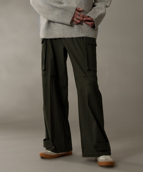 selle glant（セレグランテ）の「WIDE STRAIGHT M-47CARGO PANTS/ワイドストレートM-47カーゴパンツ（カーゴパンツ・メンズ・ブラック/カーキ・MEDIUM/SMALL/LARGE）」の14枚目の写真