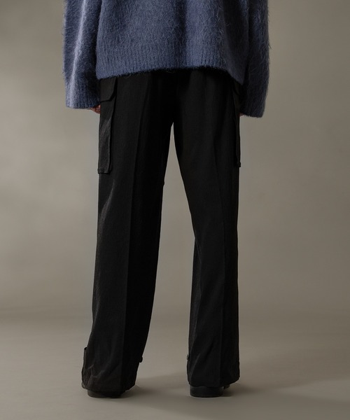 selle glant（セレグランテ）の「WIDE STRAIGHT M-47CARGO PANTS/ワイドストレートM-47カーゴパンツ（カーゴパンツ・メンズ・ブラック/カーキ・MEDIUM/SMALL/LARGE）」の5枚目の写真