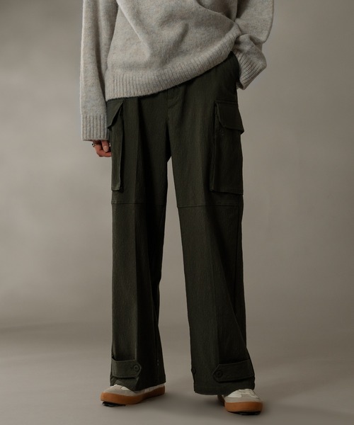 selle glant（セレグランテ）の「WIDE STRAIGHT M-47CARGO PANTS/ワイドストレートM-47カーゴパンツ（カーゴパンツ・メンズ・ブラック/カーキ・MEDIUM/SMALL/LARGE）」の15枚目の写真