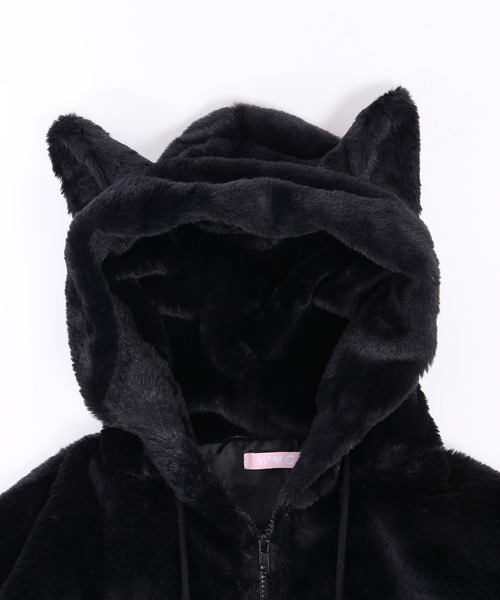 PHILLY（フィリー）の「【大人気★再販】キャットフェイクファーブルゾン（ブルゾン・レディース・ホワイト/ブルー/ブラック/グレー・FREE）」の11枚目の写真