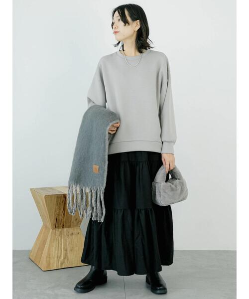 Samansa Mos2 blue（サマンサモスモスブルー）の「【Rina×blue】ティアードスカート（スカート・レディース・オフホワイト/ブラック/グレー・L/M）」の21枚目の写真
