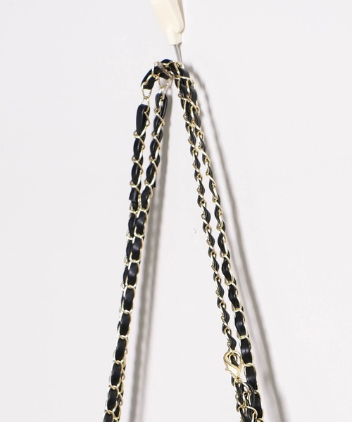 shopnikoniko(ショップニコニコ)の「巾着バッグ ショルダー ミニバッグ キルティング チェーン ポーチ バッグ(ショルダーバッグ・レディース・ホワイト/ブラック・フリー)」の10枚目の写真