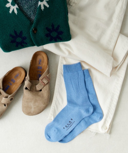 FALKE（ファルケ）の「[FALKE/ファルケ] COSY WOOL カシミヤ混ショートソックス（ソックス/靴下・レディース・ブルー/マスタード/オリーブ/グレー/オフホワイト/ピンク・22-24cm）」の5枚目の写真