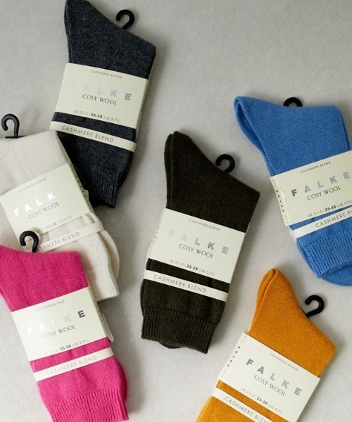 FALKE（ファルケ）の「[FALKE/ファルケ] COSY WOOL カシミヤ混ショートソックス（ソックス/靴下・レディース・ブルー/マスタード/オリーブ/グレー/オフホワイト/ピンク・22-24cm）」の8枚目の写真