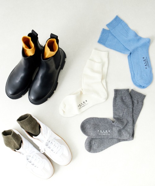 FALKE（ファルケ）の「[FALKE/ファルケ] COSY WOOL カシミヤ混ショートソックス（ソックス/靴下・レディース・ブルー/マスタード/オリーブ/グレー/オフホワイト/ピンク・22-24cm）」の10枚目の写真