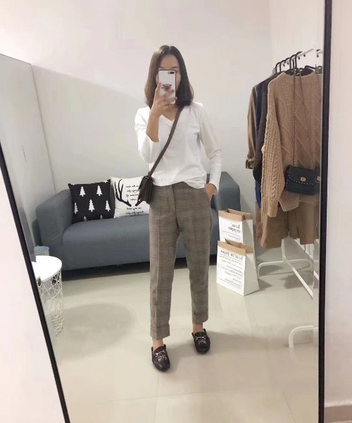 almo(アルモ)の「VネックロングTシャツ【YC】(Tシャツ/カットソー・レディース・ホワイト・SMALL/MEDIUM)」の5枚目の写真