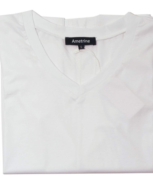 almo(アルモ)の「VネックロングTシャツ【YC】(Tシャツ/カットソー・レディース・ホワイト・SMALL/MEDIUM)」の10枚目の写真
