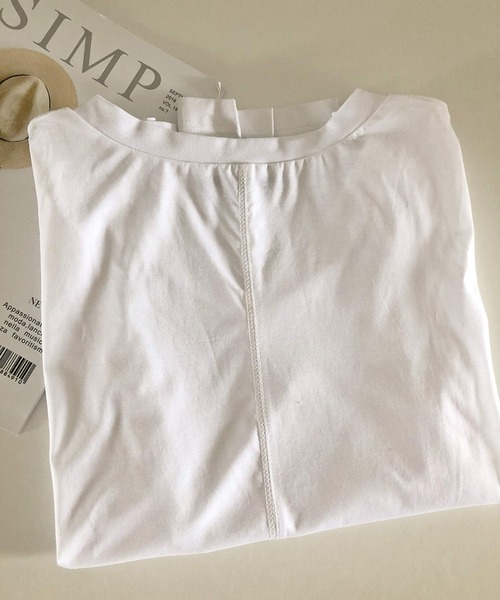 almo(アルモ)の「VネックロングTシャツ【YC】(Tシャツ/カットソー・レディース・ホワイト・SMALL/MEDIUM)」の11枚目の写真