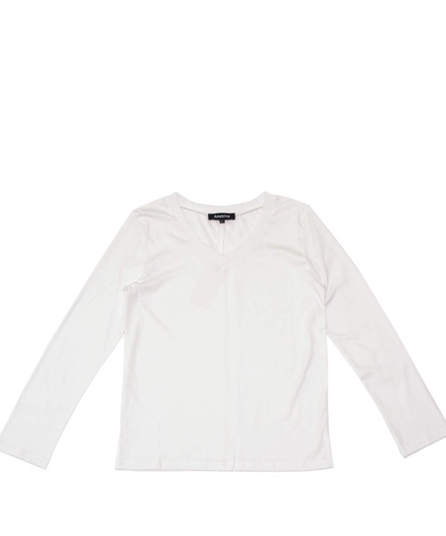 almo(アルモ)の「VネックロングTシャツ【YC】(Tシャツ/カットソー・レディース・ホワイト・SMALL/MEDIUM)」の12枚目の写真