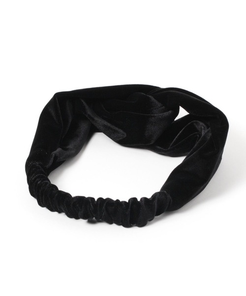 BAYFLOW（ベイフロー）の「Cベロアターバン（ヘアバンド・レディース・ブラック/カーキ/ベージュ・FREE）」の4枚目の写真