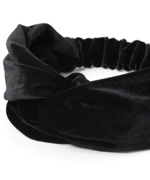 BAYFLOW（ベイフロー）の「Cベロアターバン（ヘアバンド・レディース・ブラック/カーキ/ベージュ・FREE）」の7枚目の写真