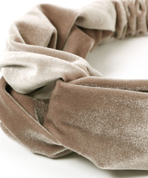 BAYFLOW（ベイフロー）の「Cベロアターバン（ヘアバンド・レディース・ブラック/カーキ/ベージュ・FREE）」の10枚目の写真