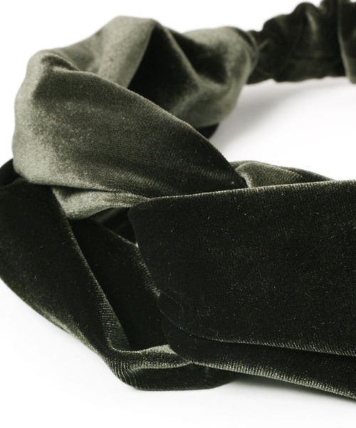 BAYFLOW（ベイフロー）の「Cベロアターバン（ヘアバンド・レディース・ブラック/カーキ/ベージュ・FREE）」の11枚目の写真