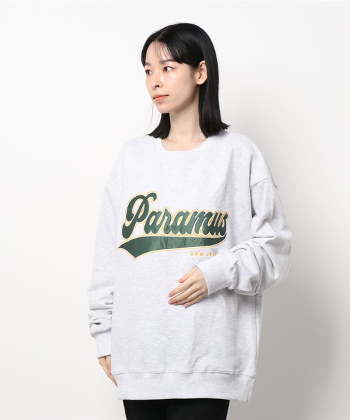 almo(アルモ)の「【CHICHI】PARAMUS MINNESOTA LOGO / パラマス ミネソタ アーチロゴ 配色刺繍 クルーネック スウェット(BEY)(スウェット・レディース・ブルー/その他・FREE)」の3枚目の写真