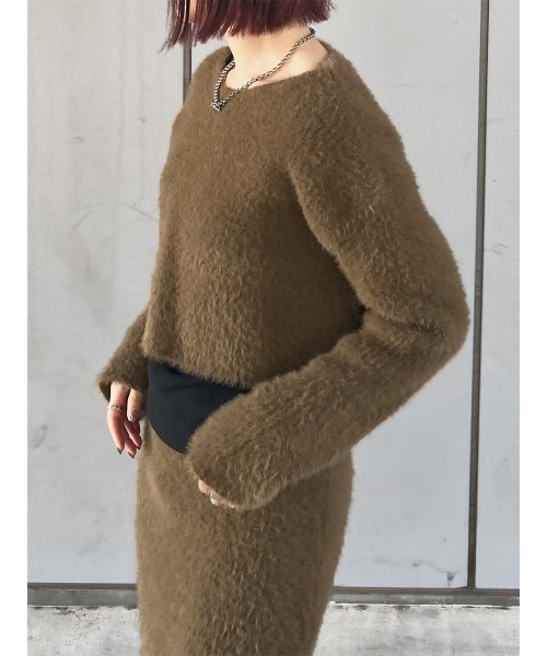 セール】《cream select》シャギーニットセットアップ / シャギー