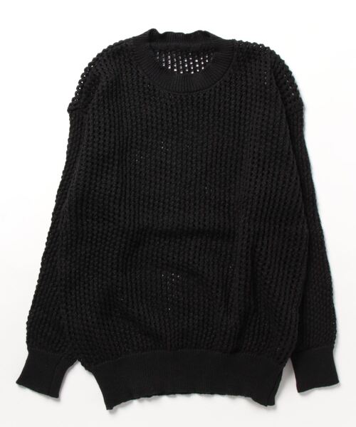 aimoha（アイモハ）の「aimoha men MESH KNIT PULLOVER メッシュニット プルオーバー (SS)（ニット/セーター・メンズ・オフホワイト/グレー/ブラック・X-LARGE/XX-LARGE/MEDIUM/XXX-LARGE/LARGE）」の17枚目の写真