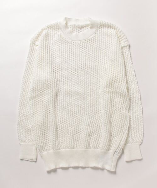 aimoha（アイモハ）の「aimoha men MESH KNIT PULLOVER メッシュニット プルオーバー (SS)（ニット/セーター・メンズ・オフホワイト/グレー/ブラック・X-LARGE/XX-LARGE/MEDIUM/XXX-LARGE/LARGE）」の16枚目の写真