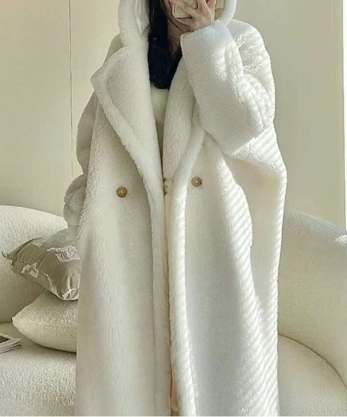 セール】フード付きオーバーサイズボアコート（モッズコート）｜N.s