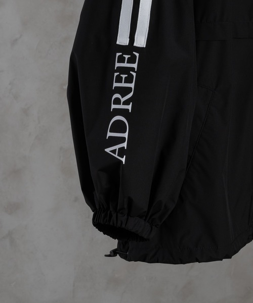 adree(アドリー)の「double line logo sleeve blouson/ダブルロゴスリーブブルゾン(ナイロンジャケット・レディース・ブラック/ホワイト・FREE)」の7枚目の写真